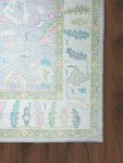 Vintage Lavender Oushak Rug for Living Spaces
