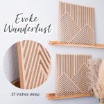 Wood Mountain Wall Art - 2 Piece Set