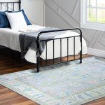 Vintage Lavender Oushak Rug for Living Spaces