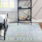 Vintage Lavender Oushak Rug for Living Spaces