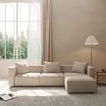 Acanva Modern L-Shape Sectional Sofa Set
