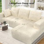 Beige Cloud Modular L-Shaped Sectional Sofa