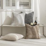 Set of 4 Neutral 18x18 Throw Pillow Covers