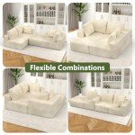 Beige Cloud Modular L-Shaped Sectional Sofa