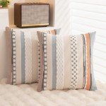 Boho Decorative Throw Pillow Covers Set of 2