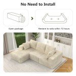 Beige Cloud Modular L-Shaped Sectional Sofa