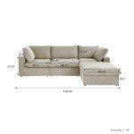 Cloud Modular L-Shaped Sectional Sofa with Storage