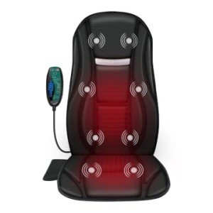 Snailax Heated Vibration Back Massager with 8 Motors