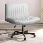 PUKAMI Grey Adjustable Criss Cross Office Chair