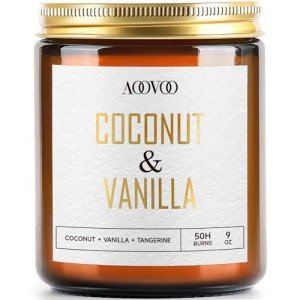 Coconut Vanilla Scented Soy Candle – 9oz