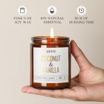 Coconut Vanilla Scented Soy Candle – 9oz