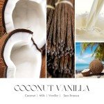 Coconut Vanilla Scented Soy Candle – 9oz