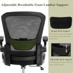 Ergonomic PU Leather Office Chair with Lumbar Support