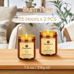 Vanilla Scented Candle Set - 2 Pack