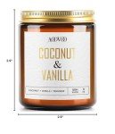 Coconut Vanilla Scented Soy Candle – 9oz