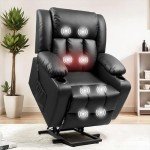Oversized Electric Recliner Chair with Massage & Cup Holders