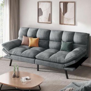YITAHOME 70" Convertible Futon Sofa Bed - Dark Grey
