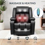 Oversized Electric Recliner Chair with Massage & Cup Holders