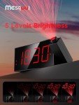 180° Rotatable Projection Alarm Clock with USB Charger
