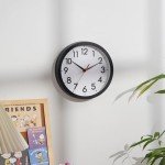 Modern 8-Inch Battery Operated Wall Clock