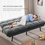 YITAHOME 70" Convertible Futon Sofa Bed - Dark Grey