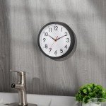 Modern 8-Inch Battery Operated Wall Clock