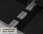 Dark Grey Modular Loveseat Couch with Storage