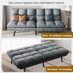 YITAHOME 70" Convertible Futon Sofa Bed - Dark Grey