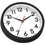 Modern 8-Inch Battery Operated Wall Clock