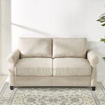 ZINUS Josh Beige Loveseat Sofa with Easy Assembly