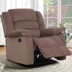 Comfy Chocolate Fabric Recliner Chair for Adults