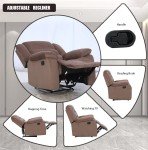 Comfy Chocolate Fabric Recliner Chair for Adults