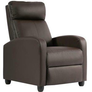Brown Leather Recliner Chair for Living Room