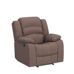 Comfy Chocolate Fabric Recliner Chair for Adults