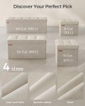 Multi-functional Cream Storage Ottoman Footrest