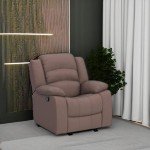 Comfy Chocolate Fabric Recliner Chair for Adults