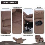 Comfy Chocolate Fabric Recliner Chair for Adults