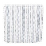 Blue Stripe Classic Square Storage Ottoman with Lid