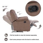 Comfy Chocolate Fabric Recliner Chair for Adults