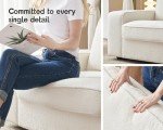 VanAcc 89in Modern Offwhite Sofa with USB Ports