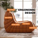 Orange Bean Bag Chair for Living Room & Bedroom