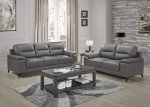 Dark Gray Leather Sofa by Homelegance, 89