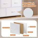Stylish 5-Drawer Bedroom Dresser with Fabric Bins