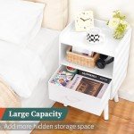 Yoobure Modern Nightstand with Drawer and Shelf