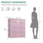 YITAHOME 8-Drawer Tall Fabric Storage Dresser