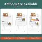 Yoobure Modern Nightstand with Drawer and Shelf