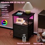 Fixwal LED Night Stand with Charging Station