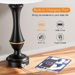 Set of 2 Touch Lamps with USB Ports