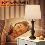 Set of 2 Touch Lamps with USB Ports