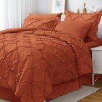 Burnt Orange 7-Piece Queen Comforter Set